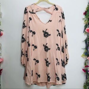 Free People pink Emma swing mini dress